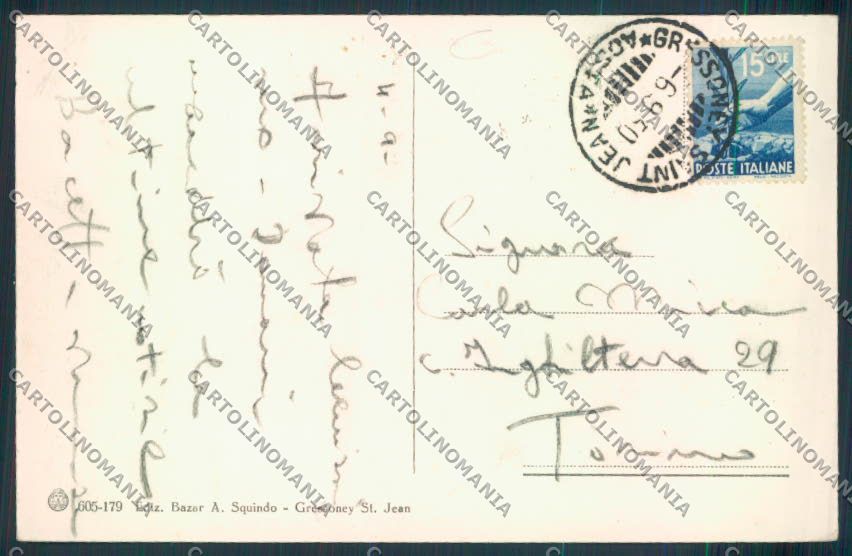 Aosta Gressoney Saint Jean cartolina MQ4429 – retro