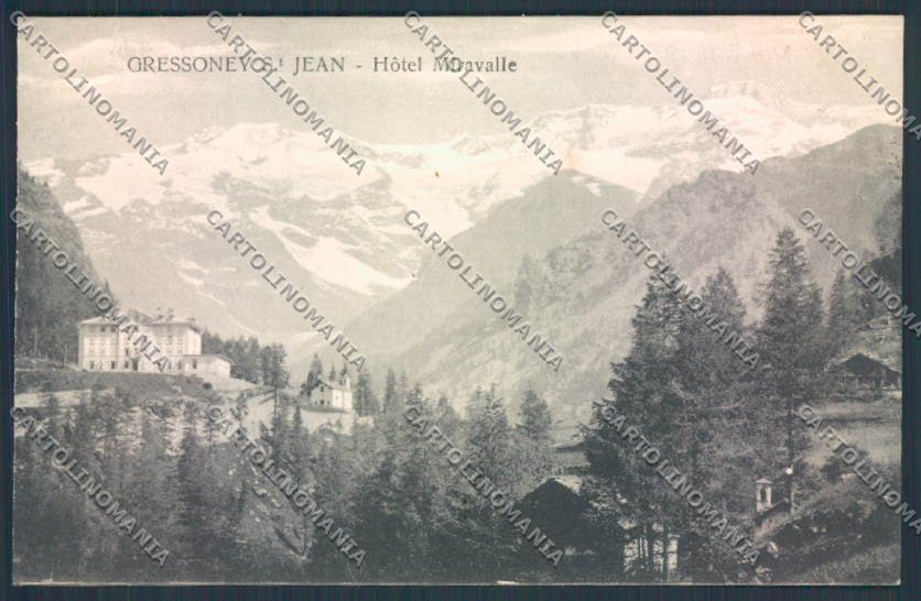 Aosta Gressoney Saint Jean SCOLLATA cartolina MQ4439 – fronte