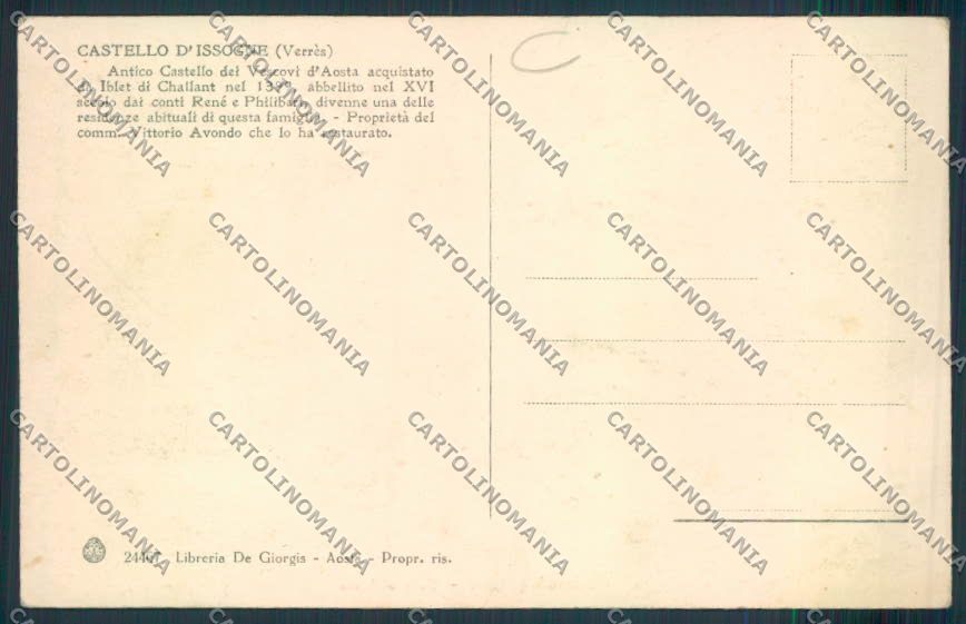 Aosta Issogne cartolina MQ4477 – retro