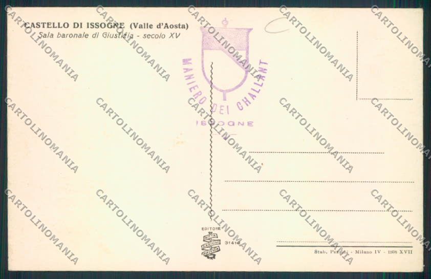 Aosta Issogne cartolina MQ4479 – retro