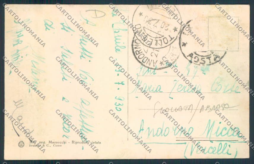 Aosta La Thuile SCOLLATA ABRASA cartolina MQ4517 – retro