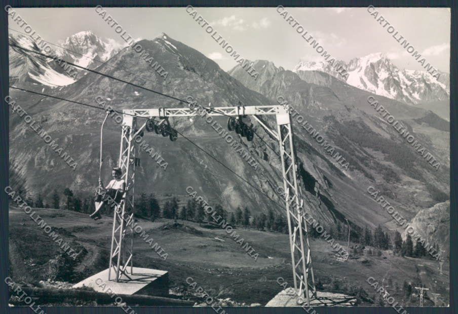 Aosta La Thuile Seggiovia foto FG cartolina MQ4531 – fronte