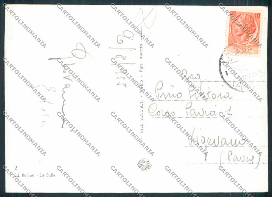 Aosta La Salle Saluti da FG cartolina MQ4542 – retro