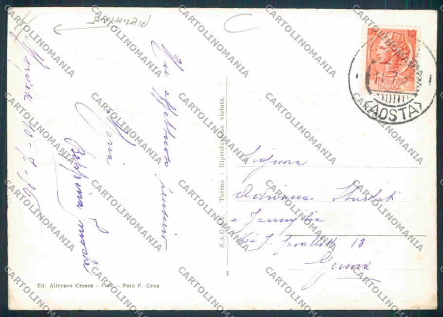 Aosta Morgex foto FG cartolina MQ4556 – retro