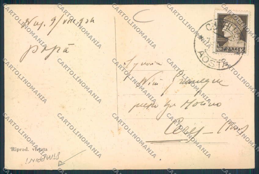 Aosta Nus STRAPPINI cartolina MQ4562 – retro