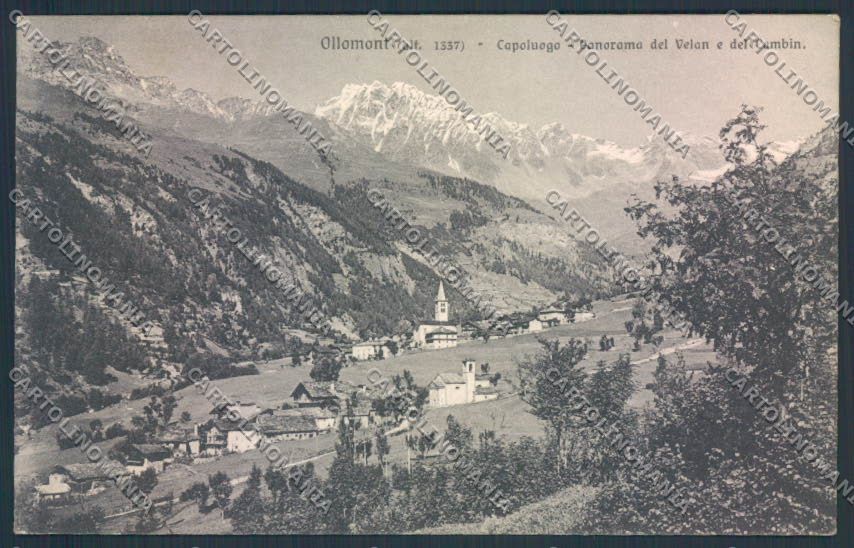 Aosta Ollomont cartolina MQ4574 – fronte