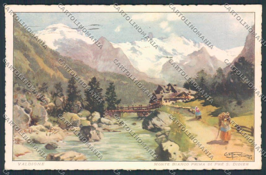 Aosta Pré Saint Didier cartolina MQ4595 – fronte