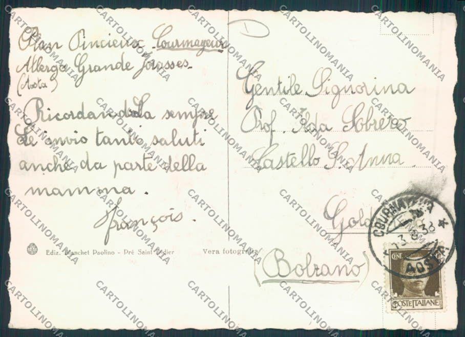 Aosta Pré Saint Didier foto FG cartolina MQ4603 – retro