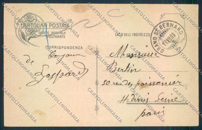 Aosta San Bernardo Grande cartolina MQ4633 – retro