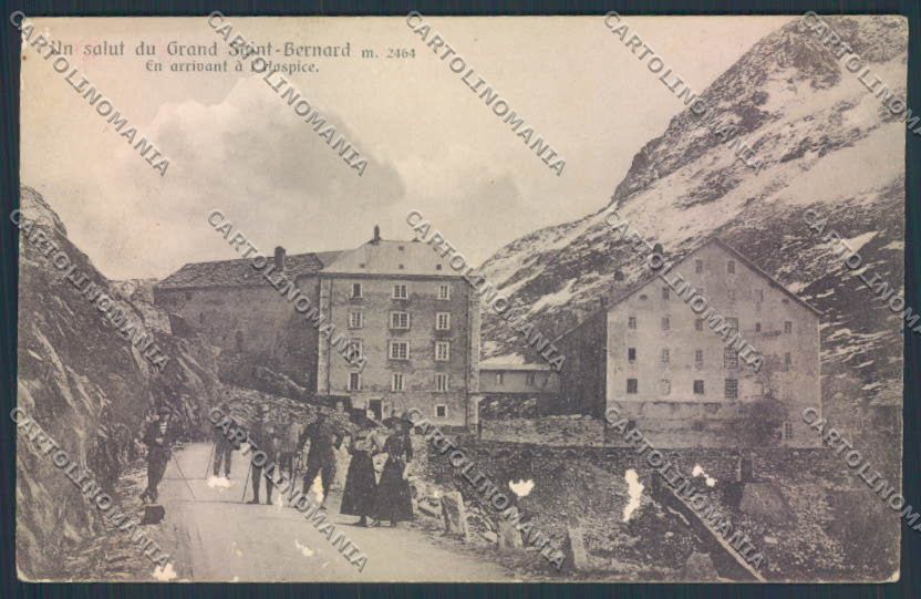 Aosta San Bernardo Grande ABRASA cartolina MQ4651 – fronte