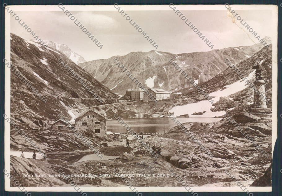 Aosta San Bernardo Grande PIEGHE foto FG cartolina MQ4660 – fronte