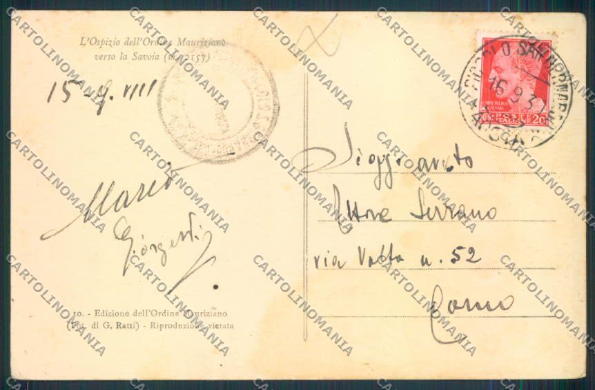 Aosta San Bernardo Piccolo cartolina MQ4661 – retro
