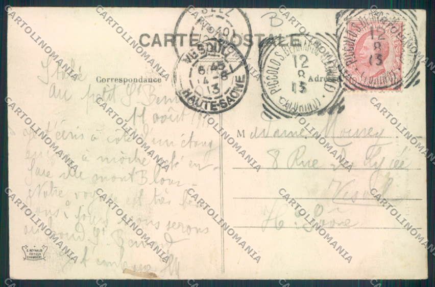 Aosta San Bernardo Piccolo cartolina MQ4673 – retro