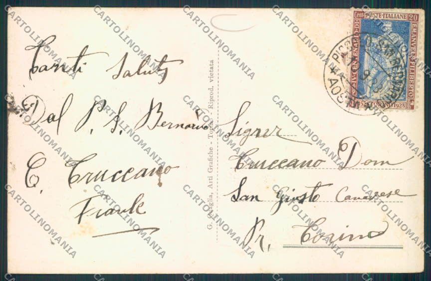 Aosta San Bernardo Piccolo cartolina MQ4685 – retro