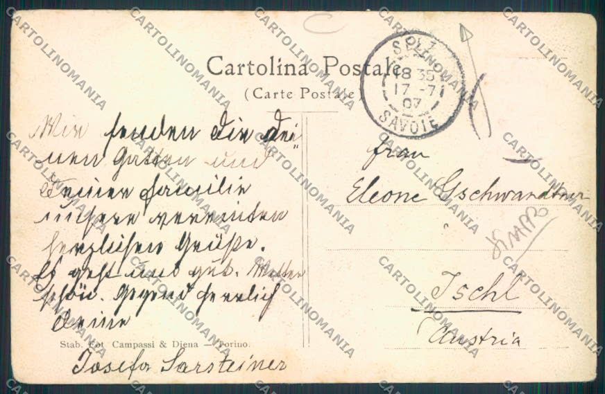 Aosta San Bernardo Piccolo STRAPPO cartolina MQ4686 – retro