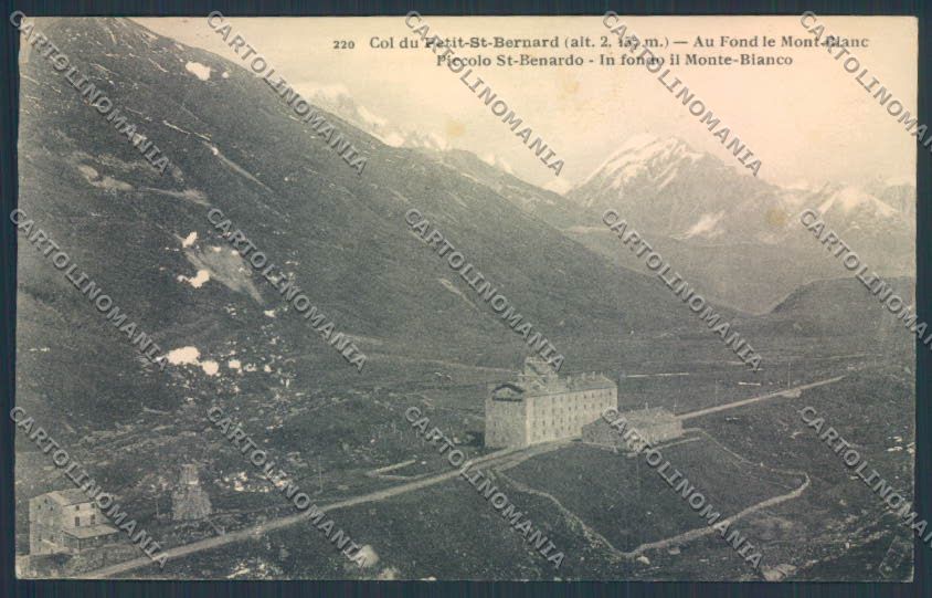 Aosta San Bernardo Piccolo PIEGA ABRASA cartolina MQ4687 – fronte