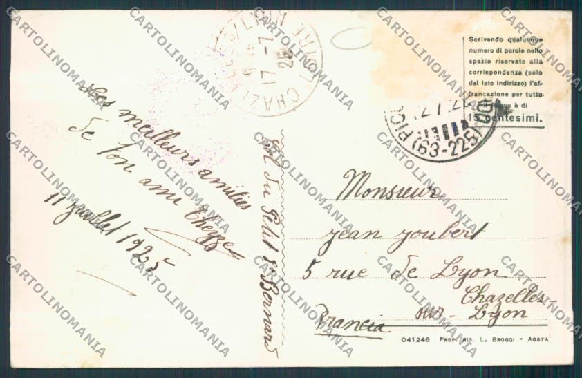 Aosta San Bernardo Piccolo cartolina MQ4708 – retro