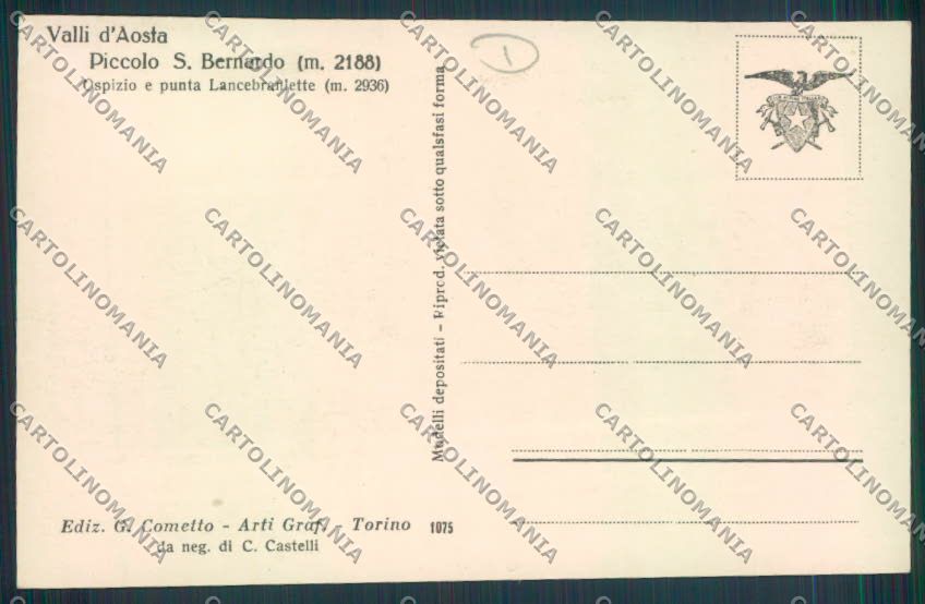 Aosta San Bernardo Piccolo foto cartolina MQ4732 – retro