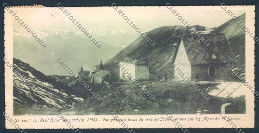 Aosta San Bernardo Piccolo PIEGA mini cartolina MQ4738 – fronte