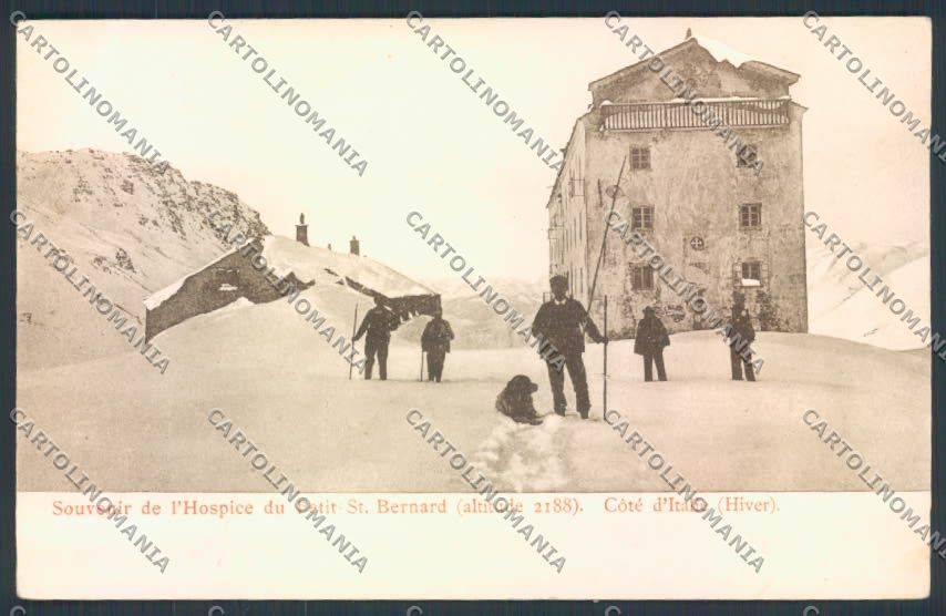 Aosta San Bernardo Piccolo Genta PIEGA cartolina MQ4764 – fronte