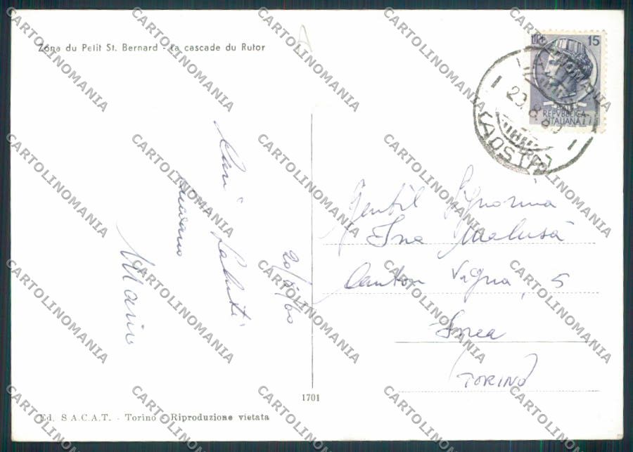 Aosta San Bernardo Piccolo foto FG cartolina MQ4783 – retro