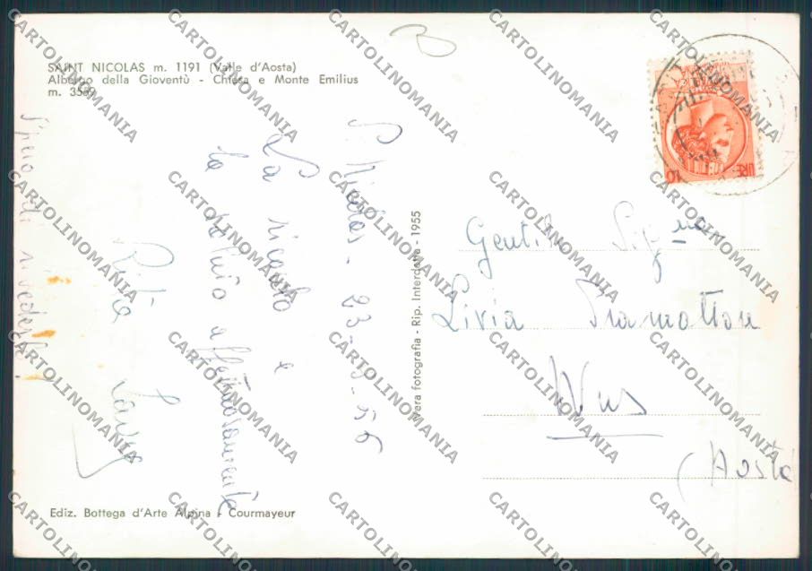 Aosta Saint Nicolas FG cartolina MQ4808 – retro