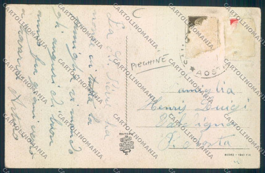 Aosta Saint Pierre PIEGHINE cartolina MQ4815 – retro