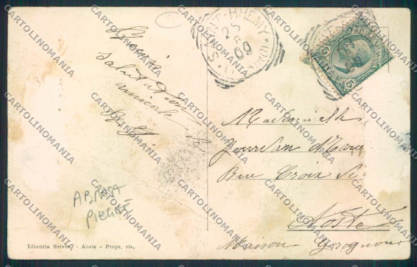 Aosta Saint Rhémy ABRASA PIEGHE cartolina MQ4832 – retro