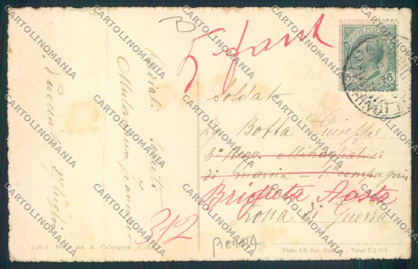 Aosta Saint Vincent PIEGATA cartolina MQ4839 – retro