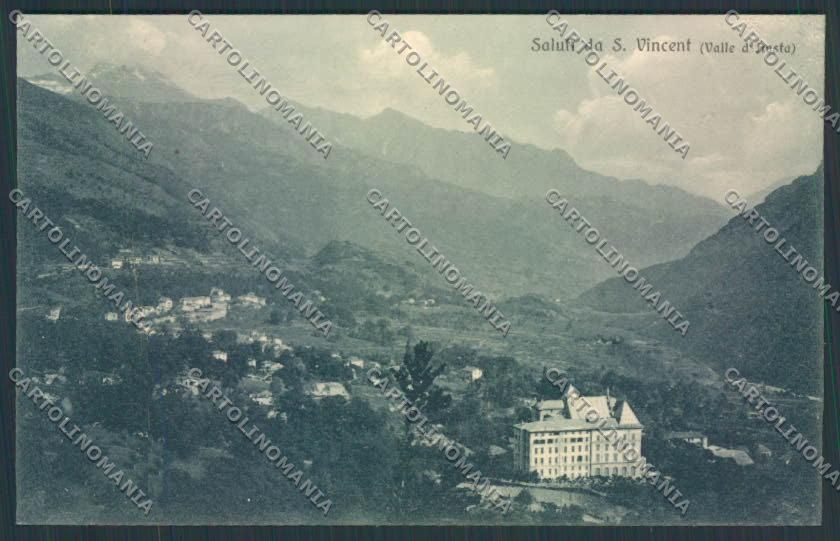 Aosta Saint Vincent cartolina MQ4844 – fronte