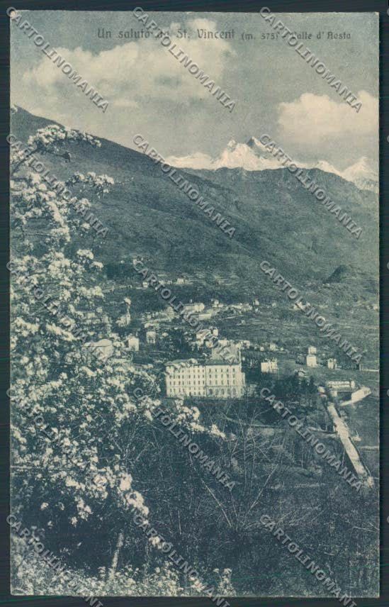 Aosta Saint Vincent cartolina MQ4853 – fronte