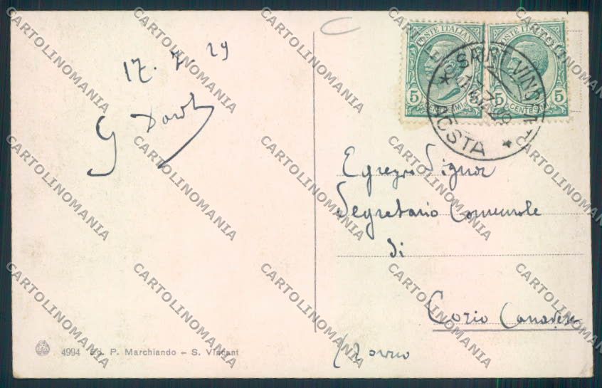 Aosta Saint Vincent cartolina MQ4863 – retro