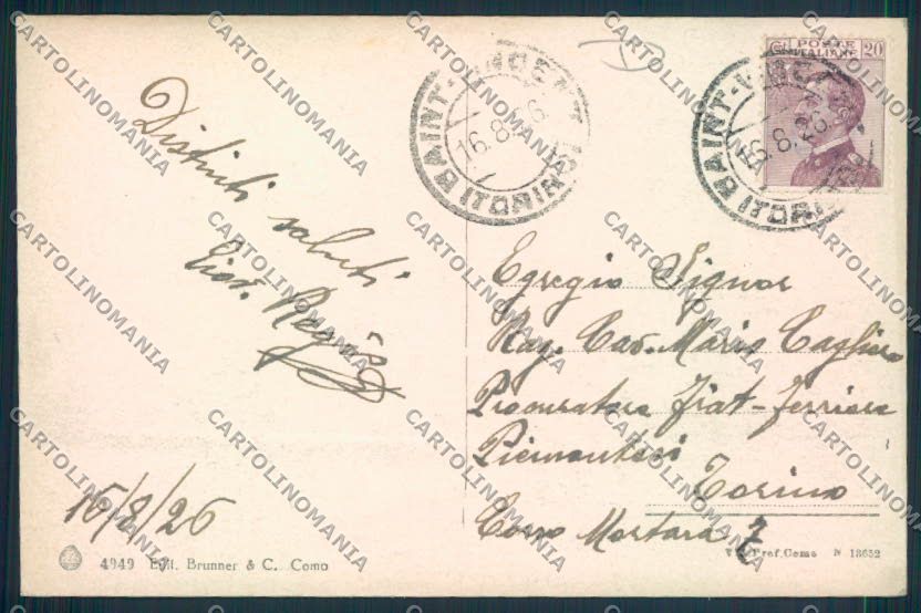 Aosta Saint Vincent cartolina MQ4866 – retro