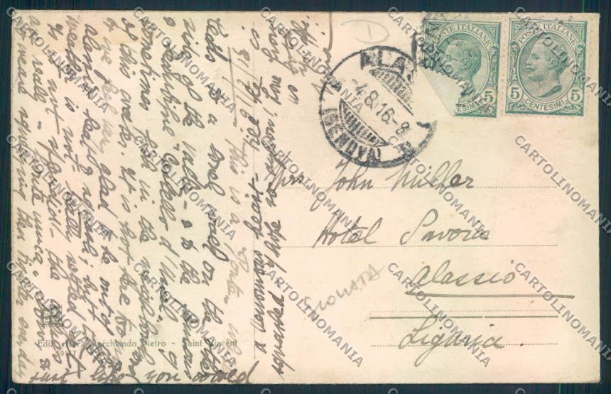 Aosta Saint Vincent SCOLLATA cartolina MQ4868 – retro