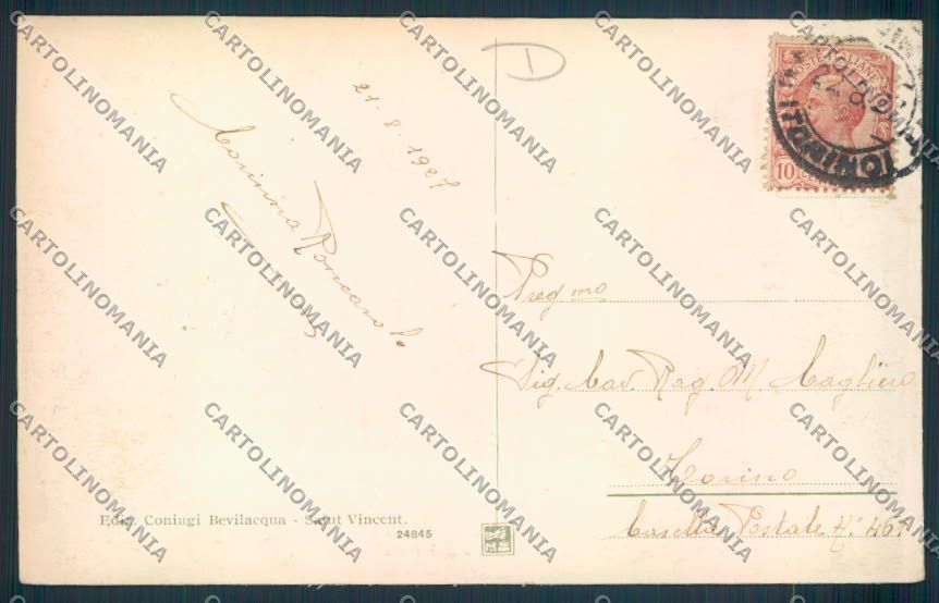 Aosta Saint Vincent cartolina MQ4876 – retro