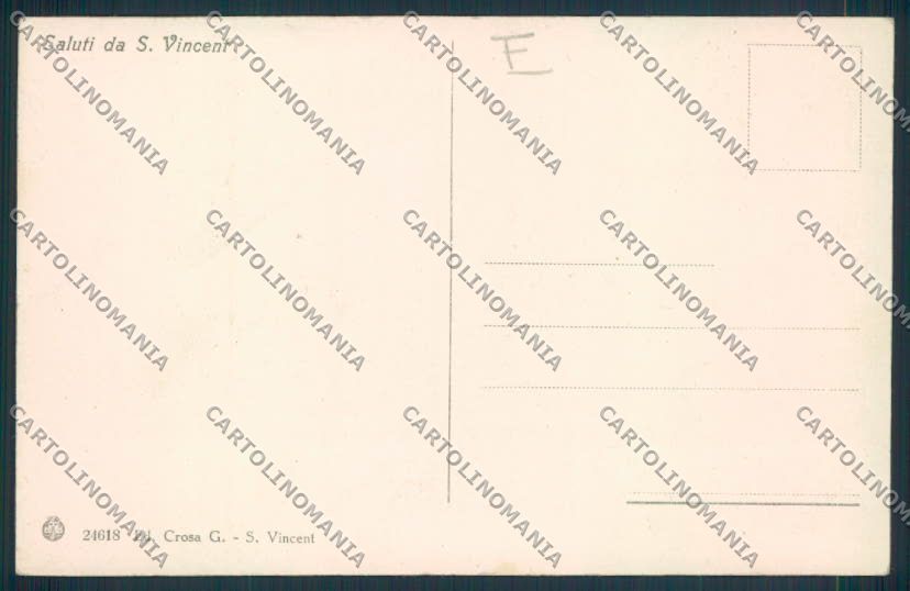 Aosta Saint Vincent cartolina MQ4887 – retro