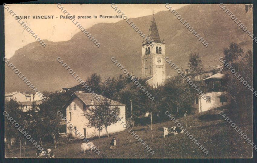 Aosta Saint Vincent cartolina MQ4891 – fronte