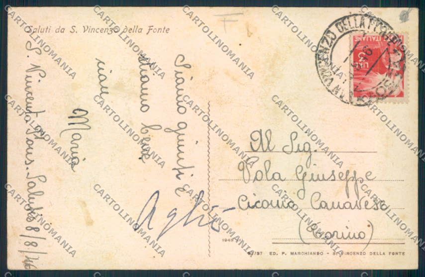 Aosta Saint Vincent cartolina MQ4895 – retro