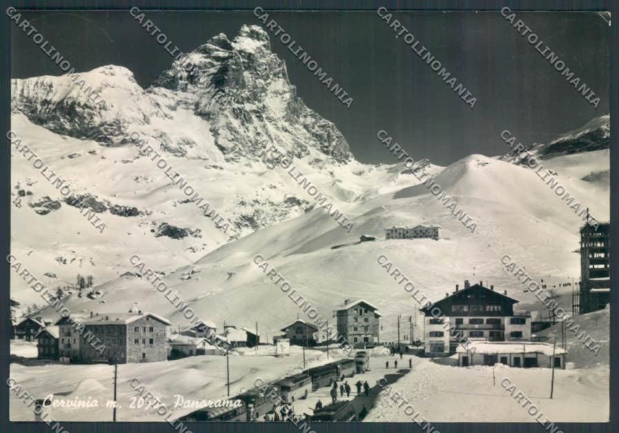 Aosta Cervinia Corriera Cervino cartolina MQ4952 – fronte