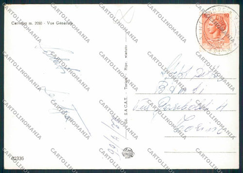 Aosta Cervinia Corriera Cervino cartolina MQ4952 – retro