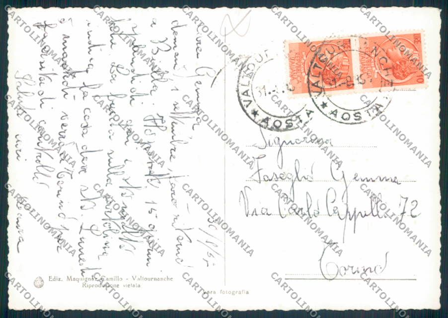 Aosta Valtournanche foto FG cartolina MQ4961 – retro