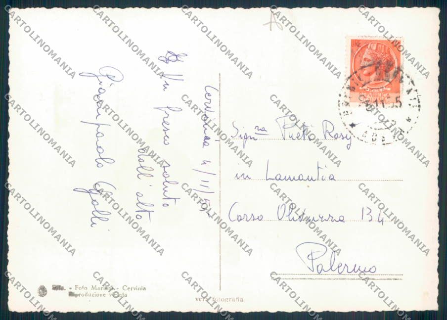 Aosta Cervinia Cervino foto FG cartolina MQ4981 – retro