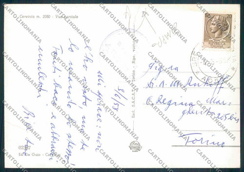 Aosta Cervinia Cervino STRAPPO foto FG cartolina MQ4982 – retro