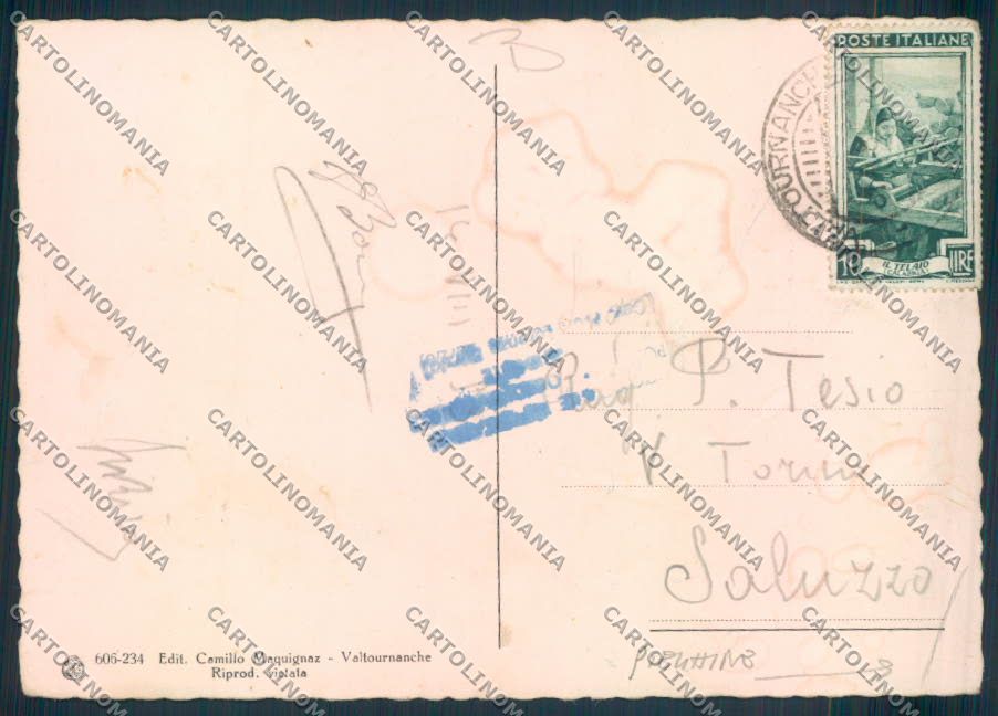 Aosta Valtournanche PIEGHINE FG cartolina MQ4984 – retro