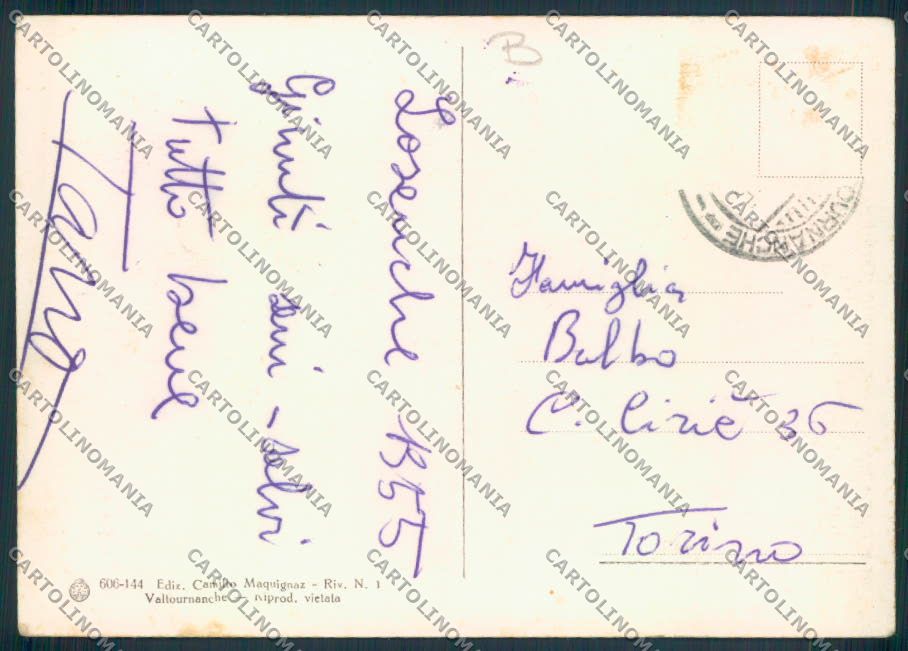 Aosta Valtournanche Cervino FG cartolina MQ4985 – retro