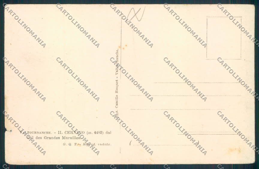 Aosta Valtournenche Cervino ABRASA cartolina MQ4997 – retro