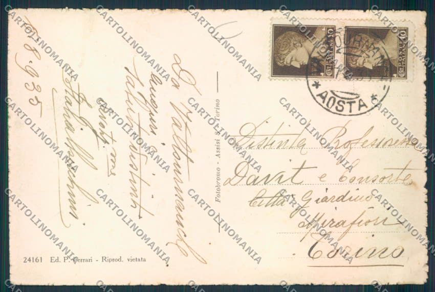 Aosta Valtournenche cartolina MQ5040 – retro
