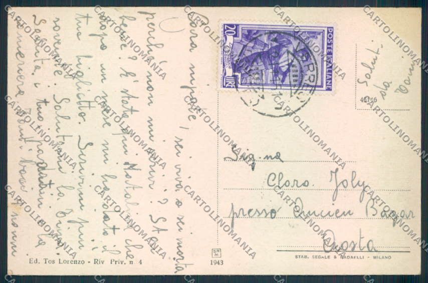 Aosta Verrès cartolina MQ5080 – retro
