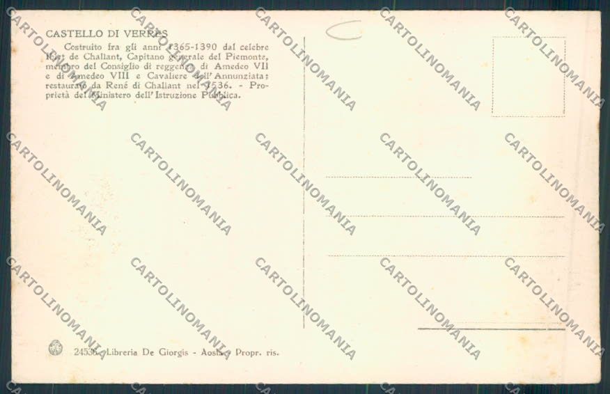 Aosta Verrès cartolina MQ5088 – retro