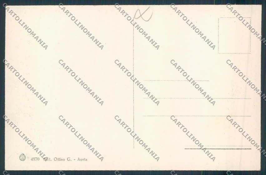 Aosta Valtournenche Monte Bianco Brenva cartolina MQ5129 – retro